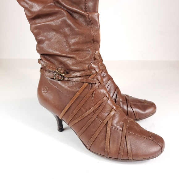 Bronx Shoes Brown Leather Ulli High Boots - Picture 9 of 12